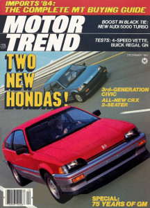 MOTOR TREND 1983 DEC - CRX, VETTE, BUICK GN, GOLF